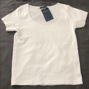 Brandy Melville White Scoop Neck Top